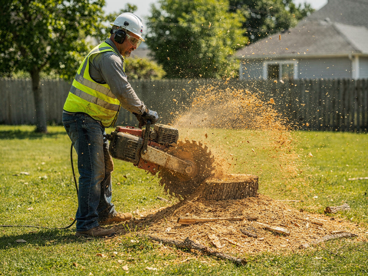 Stump grinding service